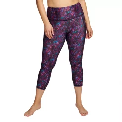 Plus Size Mazu Swim High-Rise Slimming Swim Capri Leggings -Adidas shop 5898935 Purple