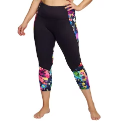 Plus Size Mazu Swim High-Rise Slimming Swim Capri Leggings