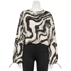 Women's Tek Gear® Soft Tek Crop Top -Adidas shop 5942072 Beige Stripe