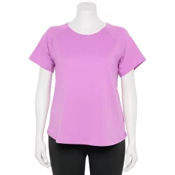 Plus Size Tek Gear® Core Raglan Tee -Adidas shop 5942095 Luminous Pink