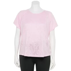 Plus Size Tek Gear® Core Raglan Tee -Adidas shop 5942095 Pink Burnout