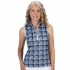 Women's Nancy Lopez Fanny Sleeveless Golf Polo -Adidas shop 5965675 Navy Multi