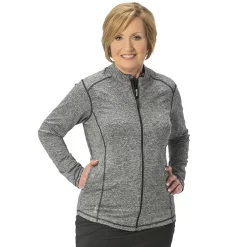 Women's Nancy Lopez Jazzy Long Sleeve Golf Jacket -Adidas shop 5996598 Black Heather