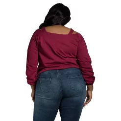 Poetic Justice Women's Plus Size V Self Straps Off Shoulder Long Sleeve Top 9 Poetic Justice Women's Plus Size V Self Straps Off Shoulder Long Sleeve Top -Adidas shop 6061318 ALT