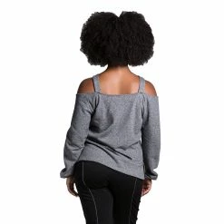 Poetic Justice Women's V Self Straps Off Shoulder Long Sleeve Top -Adidas shop 6061334 ALT