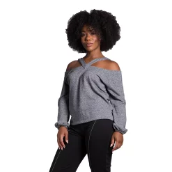 Poetic Justice Women's V Self Straps Off Shoulder Long Sleeve Top -Adidas shop 6061334 ALT2