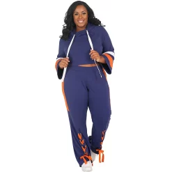 Poetic Justice Plus Size Curvy Women's Flare Sleeve Cropped Hoodie -Adidas shop 6061454 ALT3