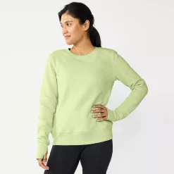 Women's Tek Gear® Ultrasoft Fleece Sweatshirt -Adidas shop 6119993 Green Romantica