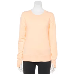 Petite Tek Gear® Ultrasoft Fleece Crewneck Sweatshirt -Adidas shop 6120169 Peach Yogurt