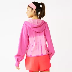 Women's Tek Gear® French Terry Crop Zip-Up Jacket -Adidas shop 6120577 ALT