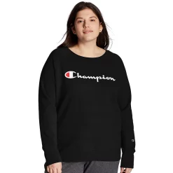 Plus Size Champion® Powerblend Graphic Fleece Sweatshirt -Adidas shop 6142126 Black