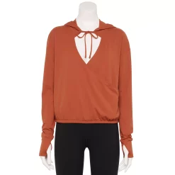 Women's FLX Surplice Lightweight Hoodie 8 Women's FLX Surplice Lightweight Hoodie -Adidas shop 6142318 Brick Copper