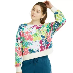 Women's Champion® Campus French Terry Crewneck Sweatshirt -Adidas shop 6142655 Flower Power Natural