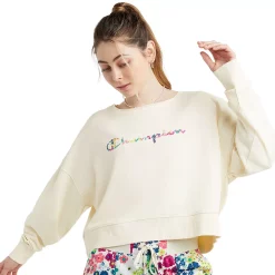 Women's Champion® Campus French Terry Crewneck Sweatshirt -Adidas shop 6142655 Natural