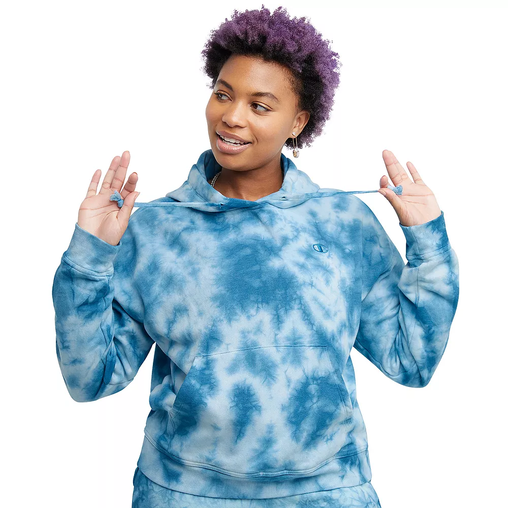 Women's Champion® Tie-Dye Relaxed Fleece Hoodie 3 Women's Champion® Tie-Dye Relaxed Fleece Hoodie