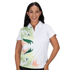 Plus Size Nancy Lopez Trinity Short Sleeve Golf Polo -Adidas shop 6166042 White Multi