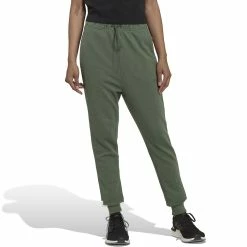 Women's adidas Studio Lounge High-Waisted French Terry Joggers -Adidas shop 6171359 Green Oxide