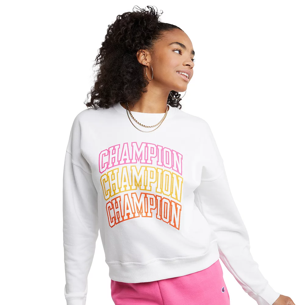 Women's Champion® Powerblend Fleece Crewneck Sweatshirt 4 Women's Champion® Powerblend Fleece Crewneck Sweatshirt - Image 2