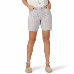 Women's Lee® Chino Walking Shorts -Adidas shop 6171692 Misty Lilac Stripe
