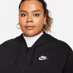Plus Size Nike Sportswear Club Fleece Full-Zip Hoodie -Adidas shop 6224849 ALT3