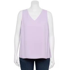 Plus Size Nine West Essential V-Neck Tank -Adidas shop 6224912 Enlighten Purple