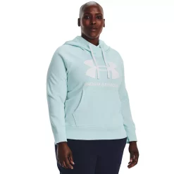 Plus Size Under Armour Rival Fleece Logo Hoodie -Adidas shop 6224971 Fuse Teal