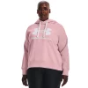 Plus Size Under Armour Rival Fleece Logo Hoodie -Adidas shop 6224971 Prime Pink