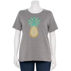 Plus Size Croft & Barrow® Essential Crewneck Tee